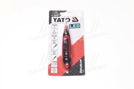 Индикатор напряжения 12-250 V контрольный LCD цифровой, шт YATO YT-28630 (фото 1)